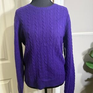 Polo Ralph Lauren Women's Sweater in Rich Purple 100% cashmere